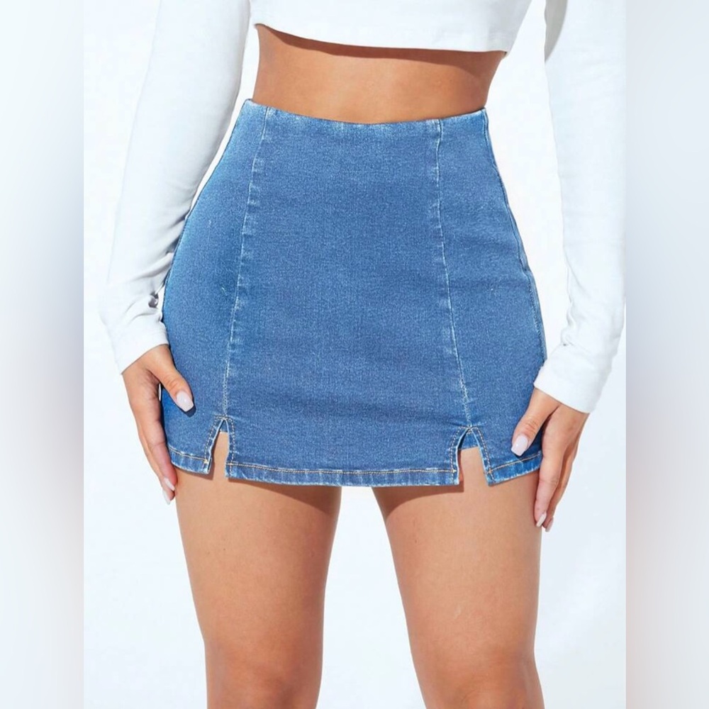 Never Worn Denim Skort – Mini Skirt Style with Shorts